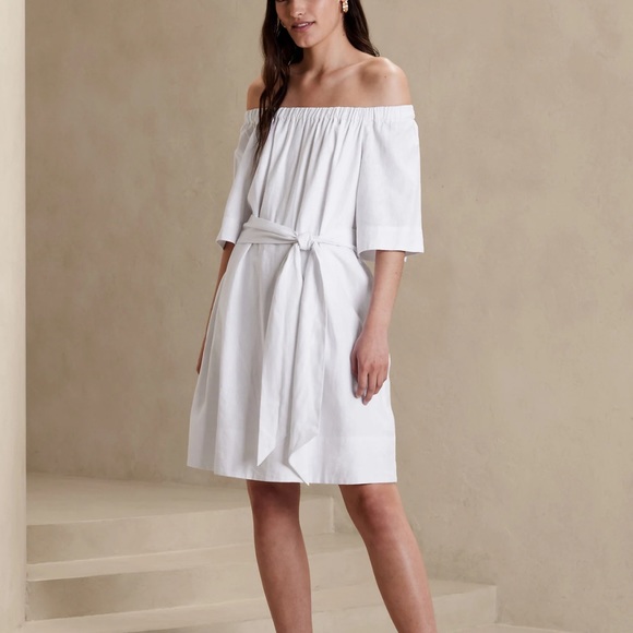 BANANA REPUBLIC MINI DRESS WHITE. - Picture 1 of 2